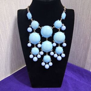 Cloudburst Necklace Statement Piece Bubble Mermaid Bubbles Ocean Sky Blue